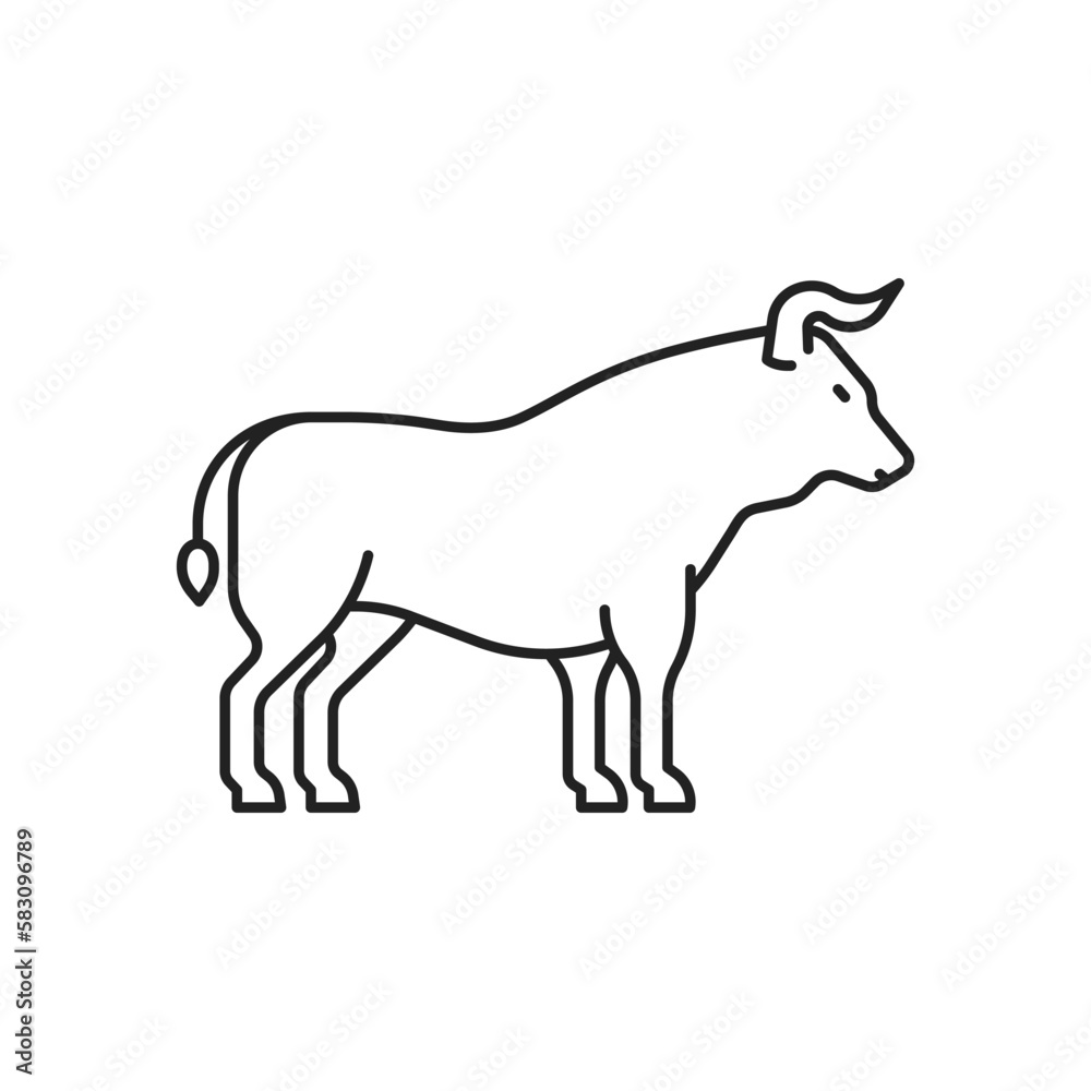 Fototapeta premium Bull icon. High quality black vector illustration.