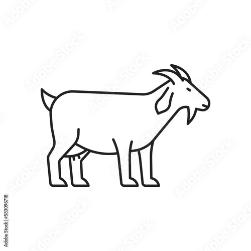 Goat icon. High quality black vector illustration.