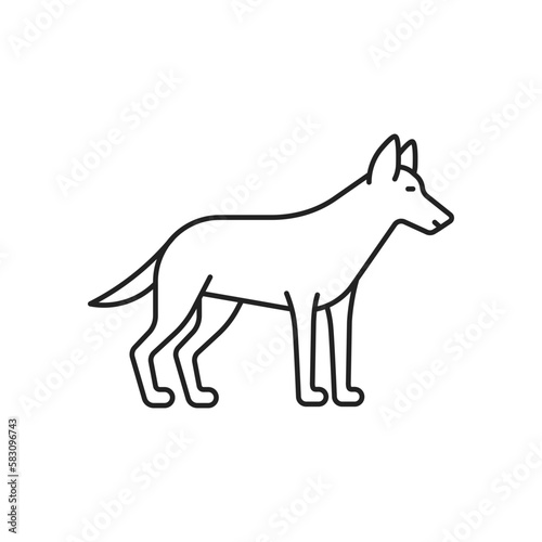 Dog icon. High quality black vector illustration.