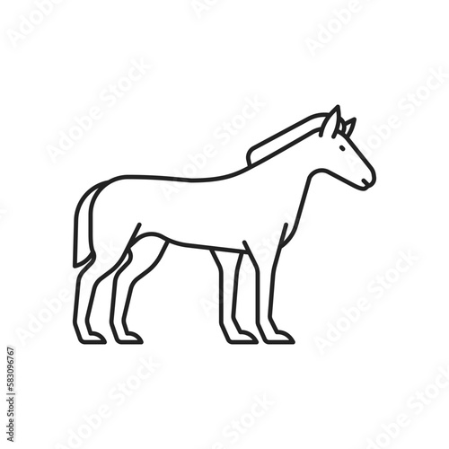 Horse icon. High quality black vector illustration.