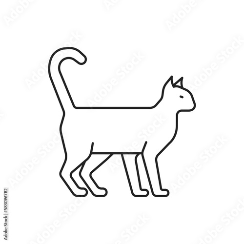 Cat icon. High quality black vector illustration.
