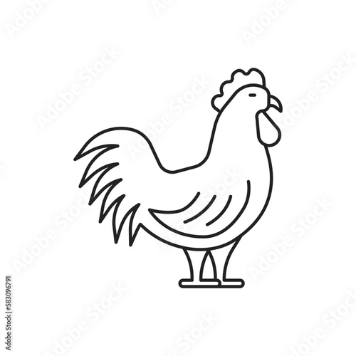 Rooster icon. High quality black vector illustration.