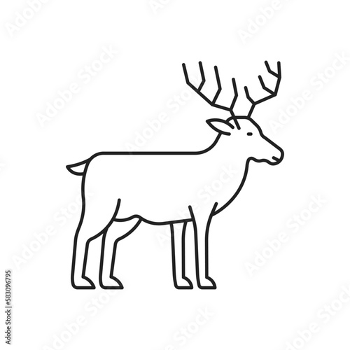 Deer icon. High quality black vector illustration.