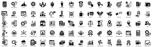 SEO and promotion icons collection. Business and marketing. Vector illustration