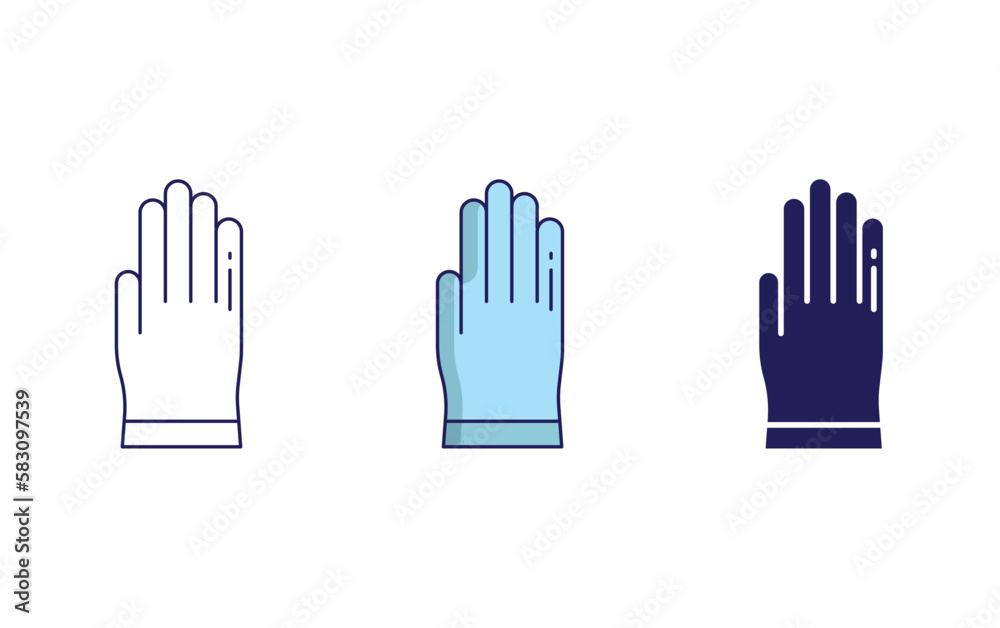 Obraz premium Gloves vector icon