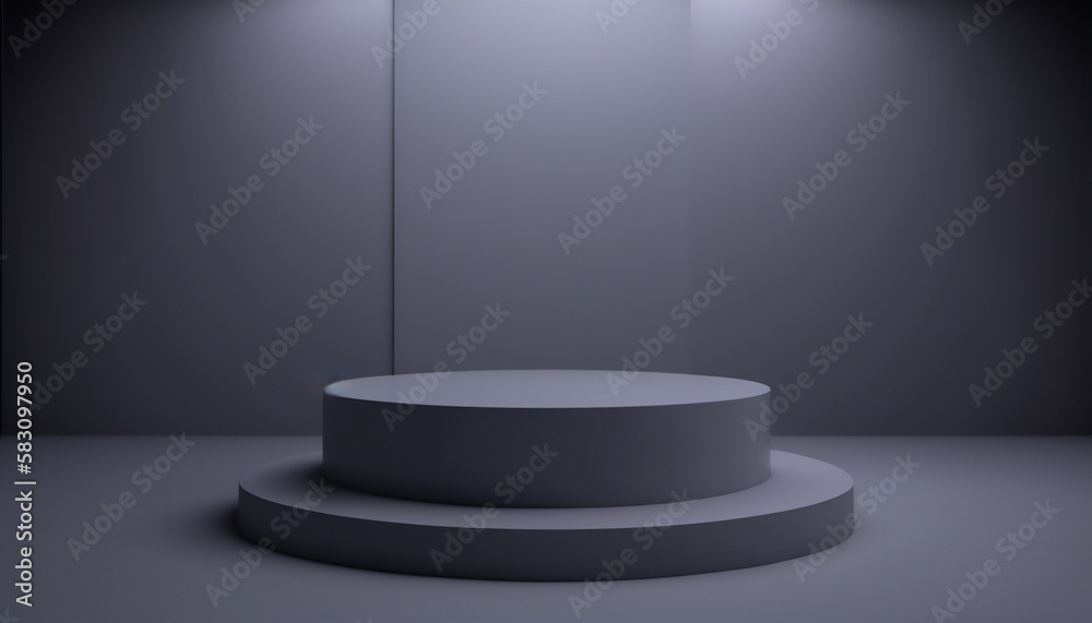 A minimalist grey pedestal for showcasing your item A minimalist grey pedestal for showcasing your item