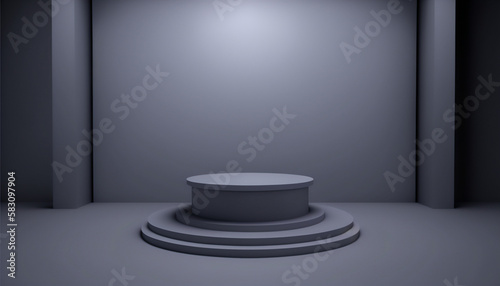 A sleek grey podium for your next presentation