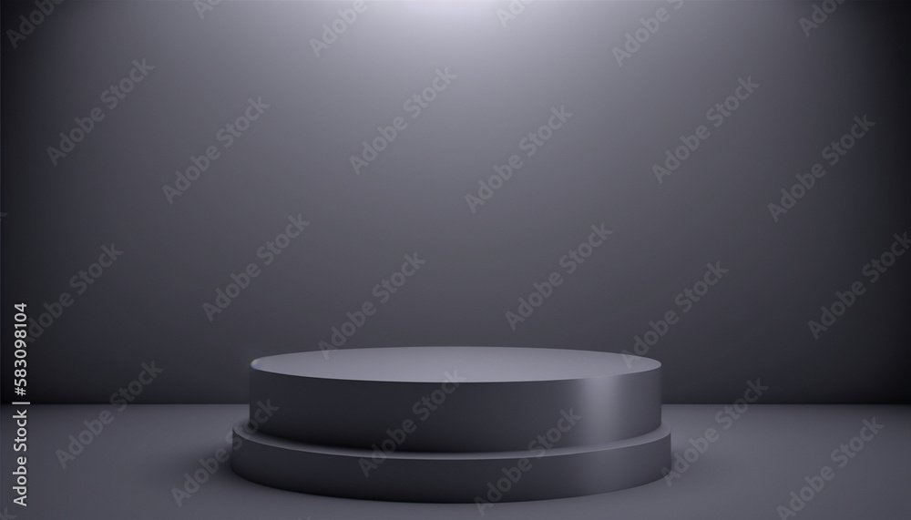Fototapeta premium Elegant grey podium, perfect for showcasing your product