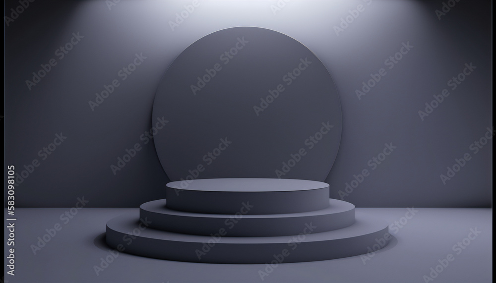 Fototapeta premium Sleek and modern grey podium for your corporate event