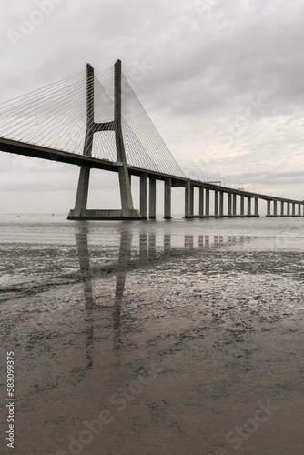 The Vasco Da Gama bridge on a cloudy day