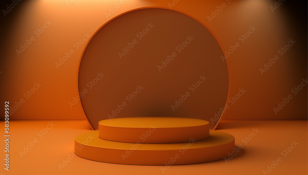 A vibrant and eye-catching orange podium for your next event A vibrant and eye-catching orange podium for your next event