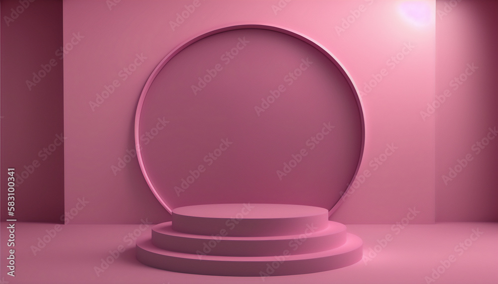 A unique and eye-catching pink pedestal to showcase your product's creativity A unique and eye-catching pink pedestal to showcase your product's creativity