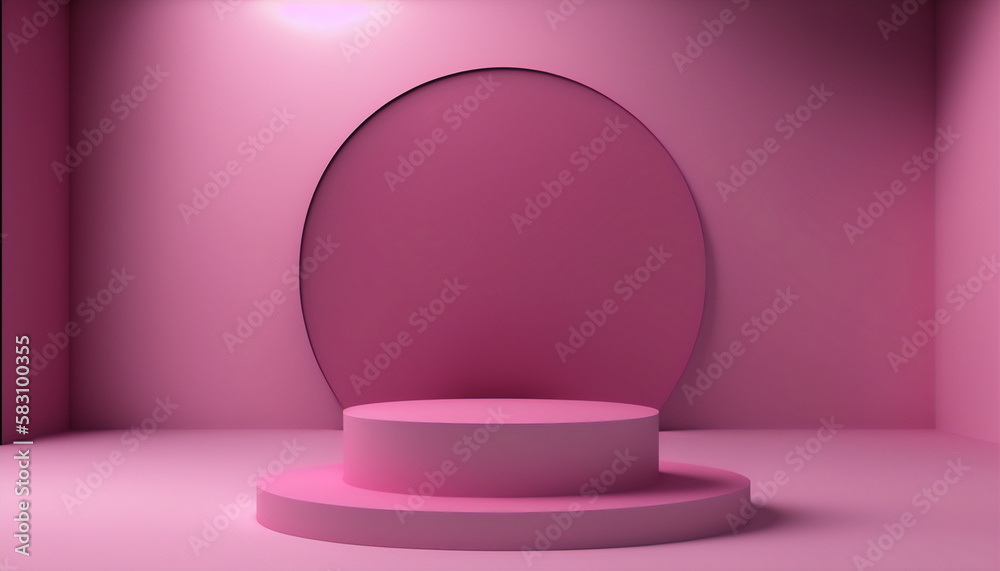 A stylish pink pedestal to complement your product's style