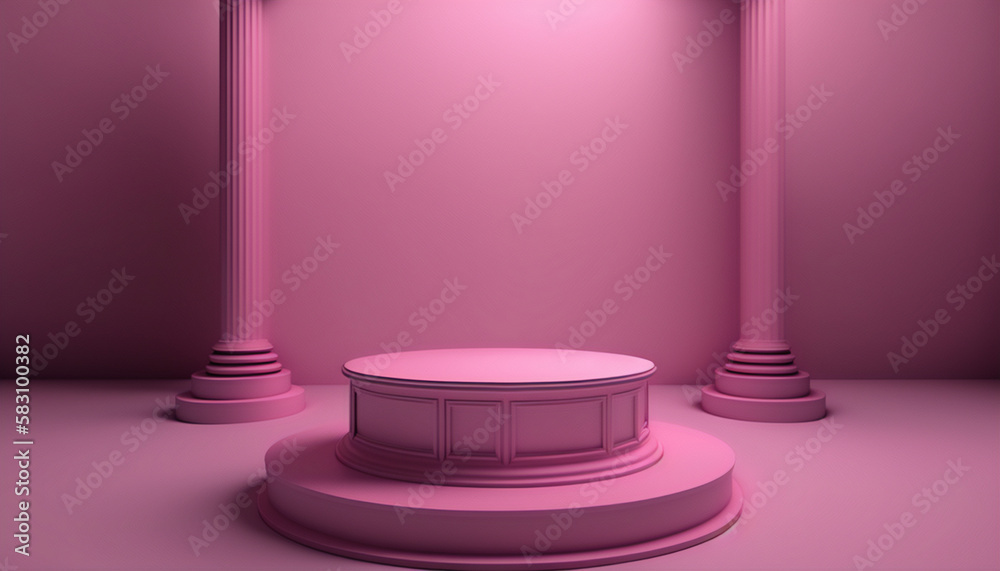 A beautiful pink platform to showcase your product's functionality A beautiful pink platform to showcase your product's functionality