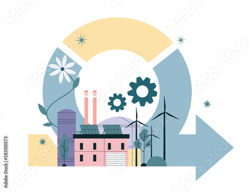 ESG. Environmental social governance, sustainable global system.