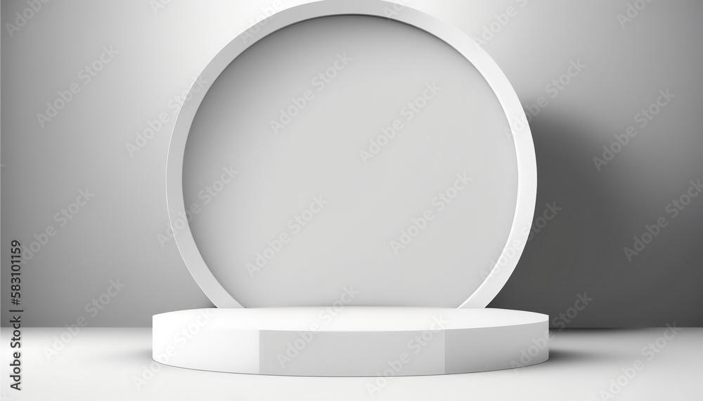 A simple white pedestal to highlight your unique products