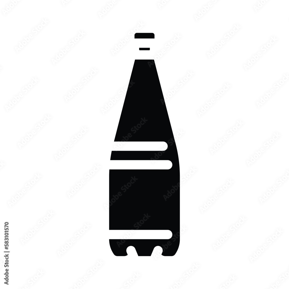 beverage water plastic bottle glyph icon vector illustration beverage water plastic bottle glyph icon vector illustration