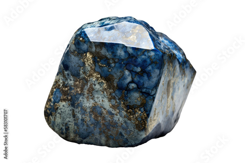 Dumortierite Stone on isolated transparent background, png. Generative AI photo