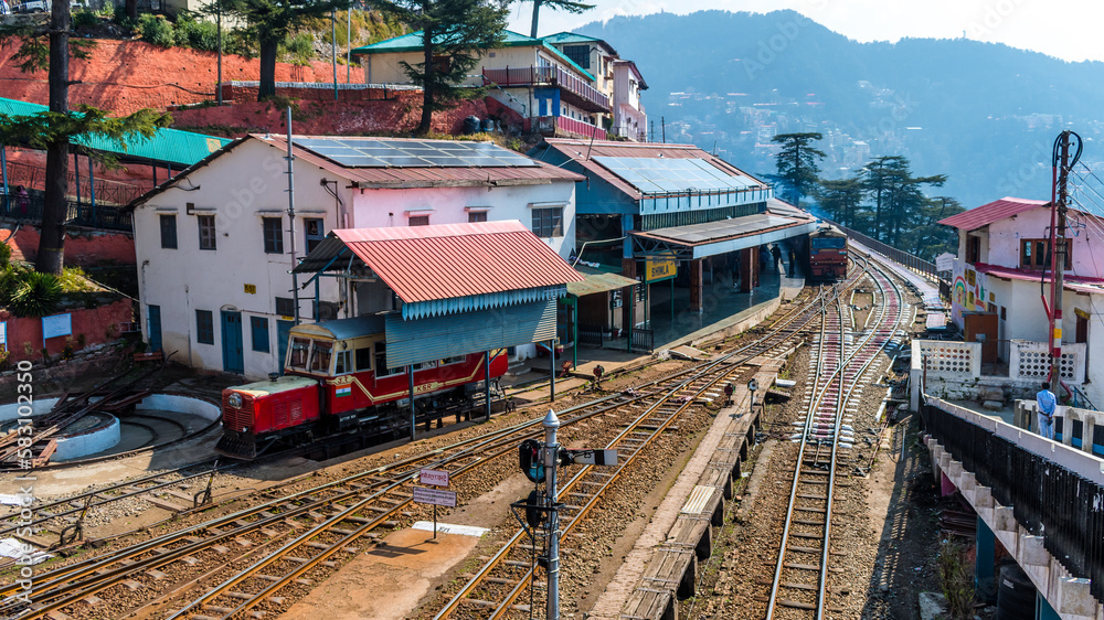 The Kalka Shimla toy train at Shimla railway station is a famous UNESCO ...