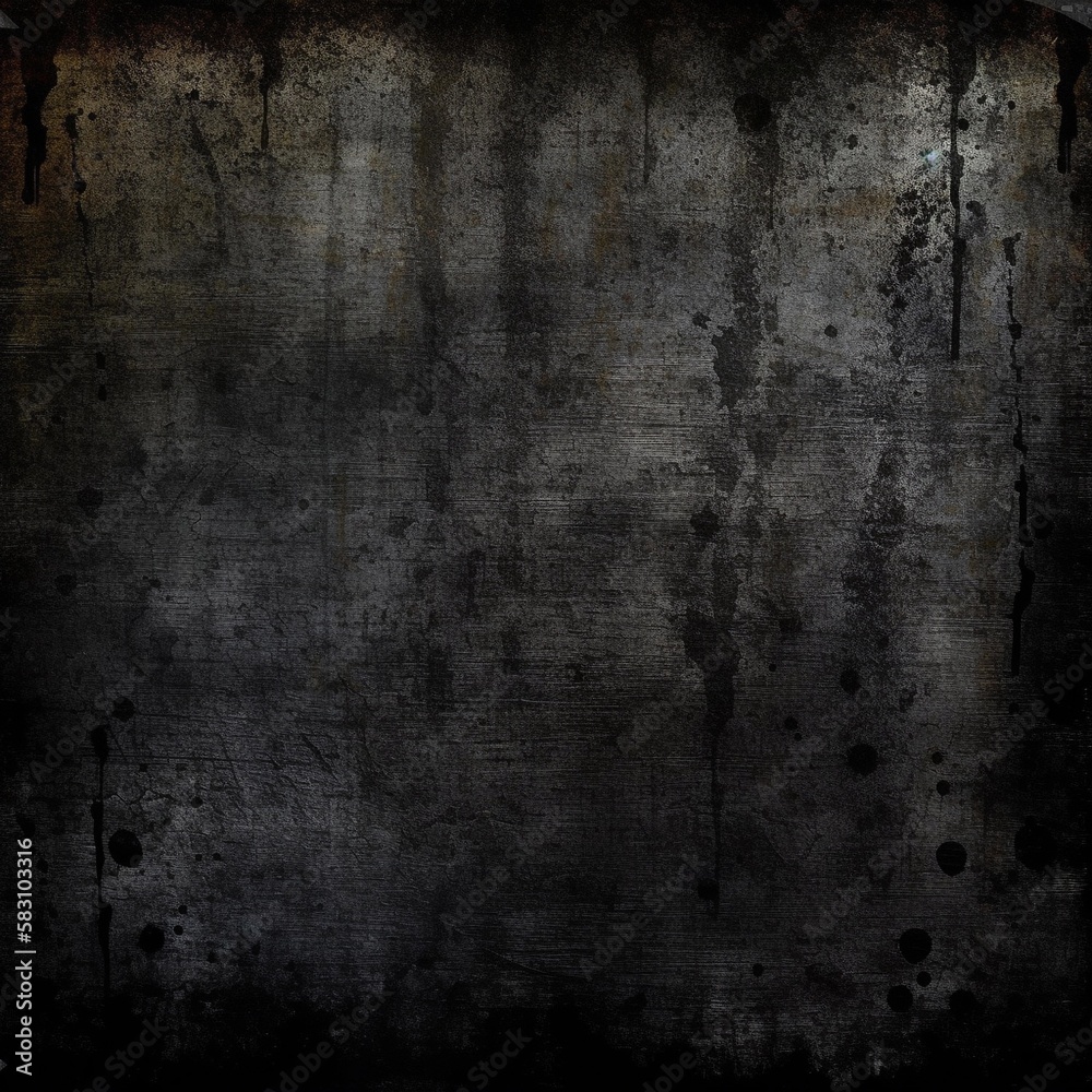 Dark and Grunge Background With Black Texture - generative AI