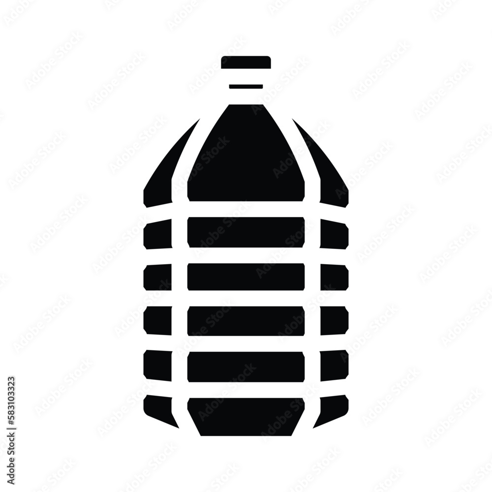 water plastic bottle glyph icon vector illustration water plastic bottle glyph icon vector illustration