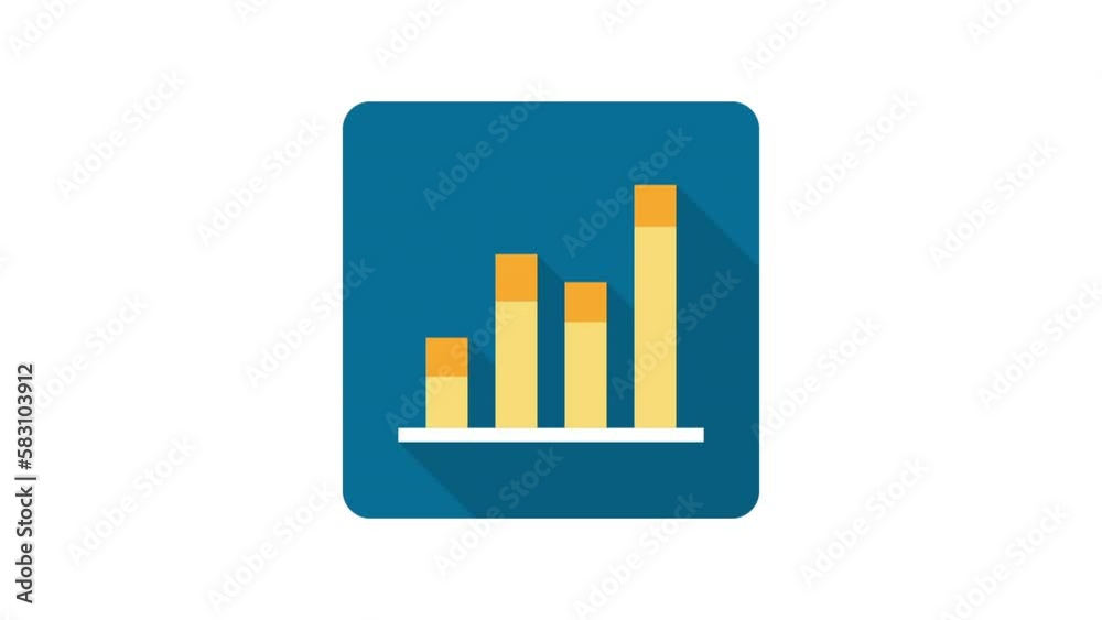 Business Graph on white background, animated icon. Business Graph on white background, animated icon.
