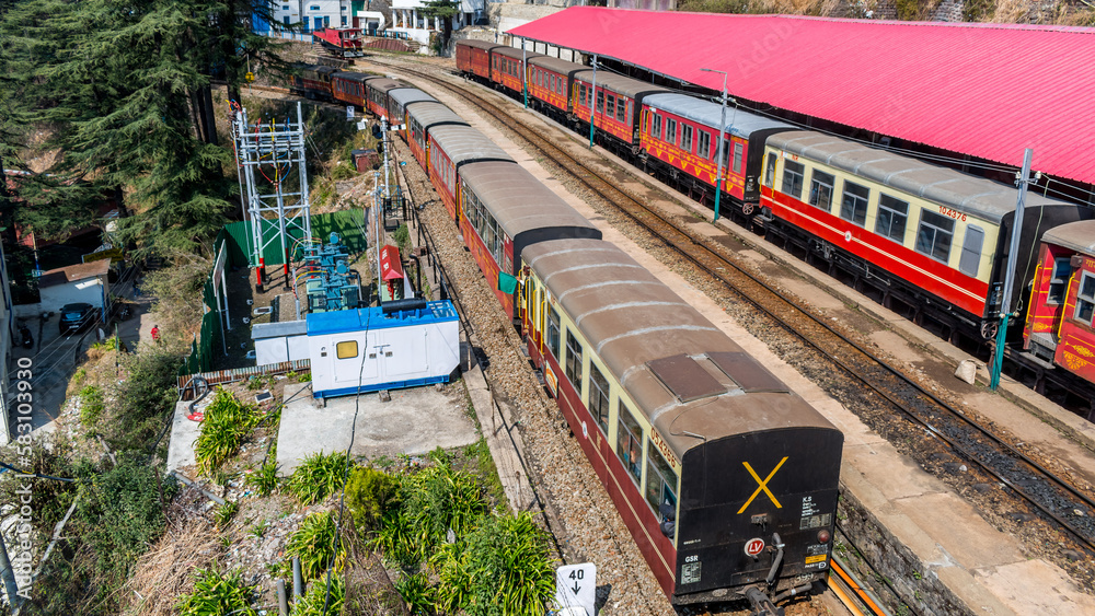 The Kalka Shimla toy train at Shimla railway station is a famous UNESCO ...