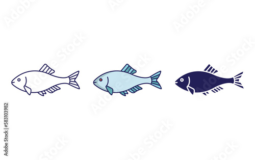 bitterling Fish vector icon photo