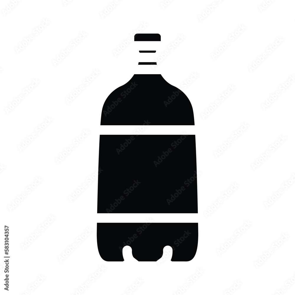 soda plastic bottle glyph icon vector illustration soda plastic bottle glyph icon vector illustration