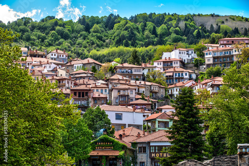 view of the Metsovo town in Greece