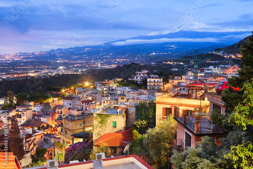 Taormina, Sicily, Italy at Dusk © SeanPavonePhoto