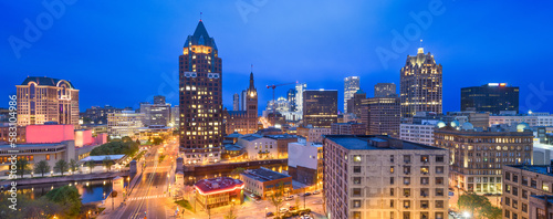 Milwaukee  Wisconsin  USA Downtown Skyline