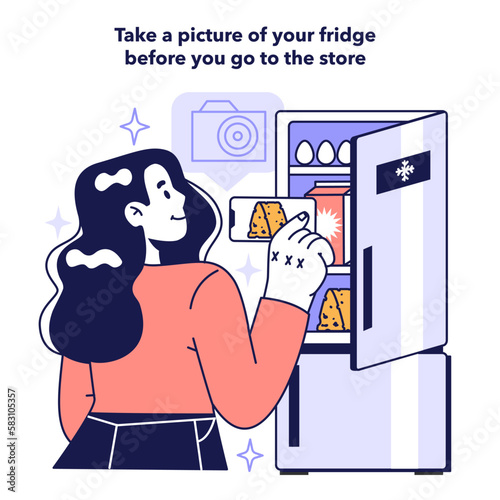 Take a picture of your fridge before you go to the store to optimize