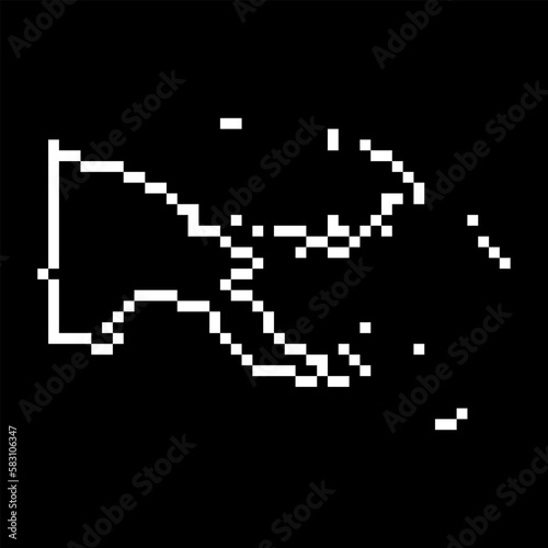 Pixel map of Papua New Guinea. Vector illustration.