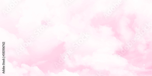 Reddish sky and pink with clouds. Vector design