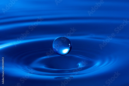 drop of blue liquid