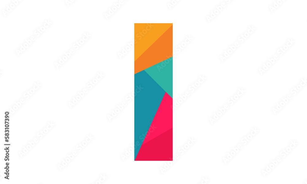 Letter I alphabet abstract vector design Letter I alphabet abstract vector design
