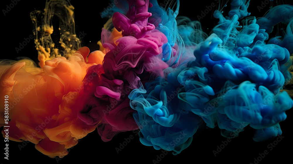 Obraz premium Colors in the water. Abstract background. Generative AI