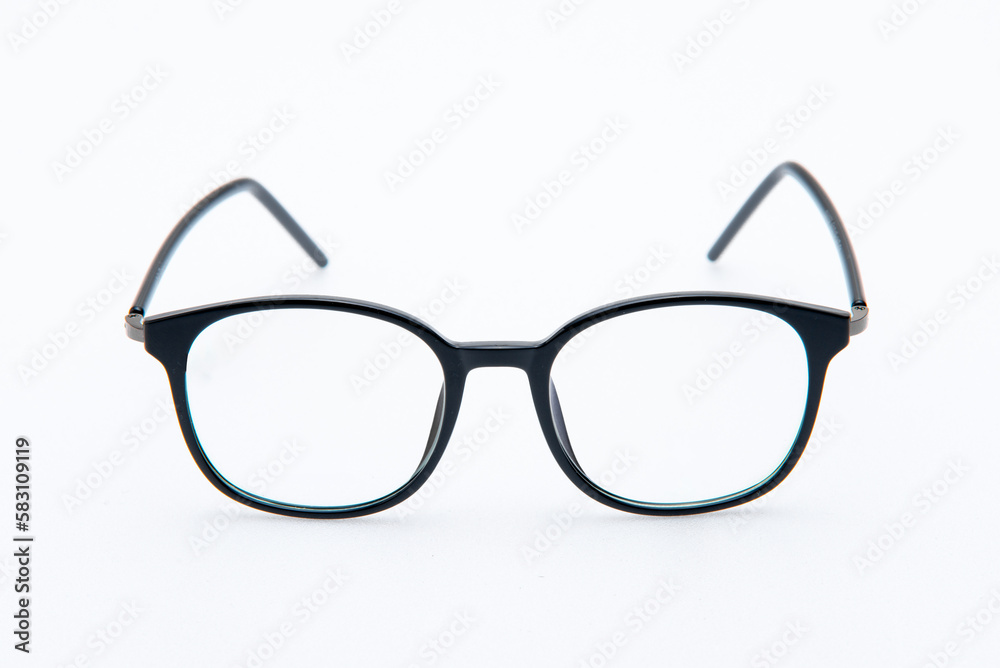 Fashion sunglasses black frames on white background. Fashion sunglasses black frames on white background.