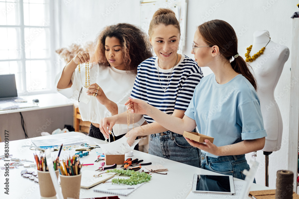 Craft Marketing Ideas for Small Businesses. Smart Marketing Strategies for Handmade Businesses. Female designers working together and making jewelry