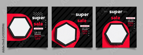 vector online shopping instagram posts