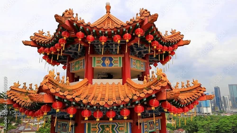 Thean Hou temple exterior detail, traditional chinese temple in Kuala Lumpur Malaysia Thean Hou temple exterior detail, traditional chinese temple in Kuala Lumpur Malaysia