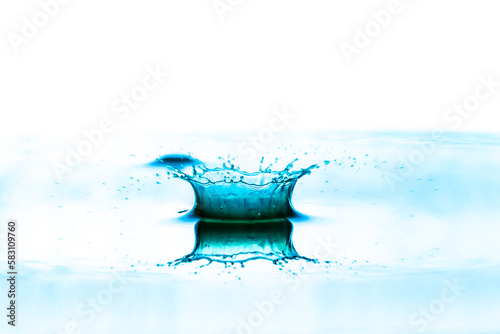blue splash in water