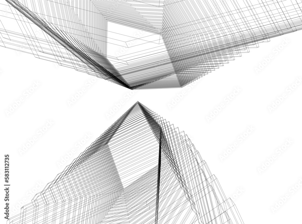 abstract architecture 3d illustration abstract architecture 3d illustration