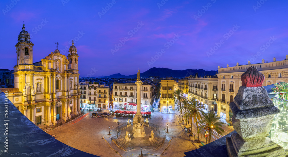 Palermo, Italy Overlooking Piazza San Domenico