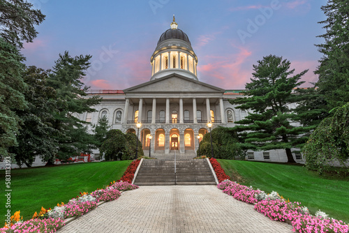 The Maine State House in Augusta, Maine, USA