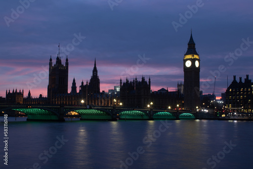 Big ben  the palace of westminster and bridge in london at sunset  uk- 2023