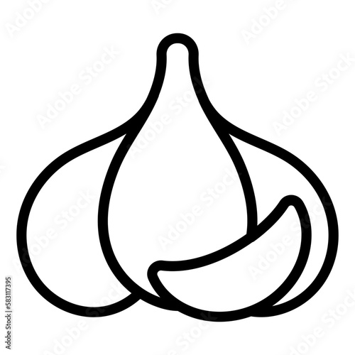 Knoblauch icon schwarz