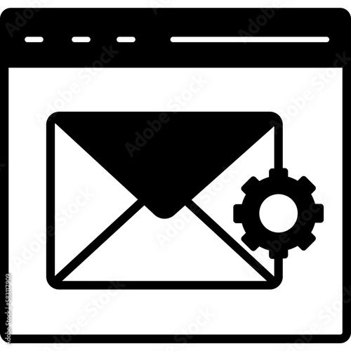 Web mail settings Vector Icon

