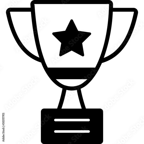 Winning cup Vector Icon

